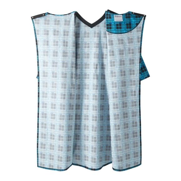 SILVERTS Men's Flannel Hospital & Home Care Gown (two gowns in this listing) - Picture 11 of 15